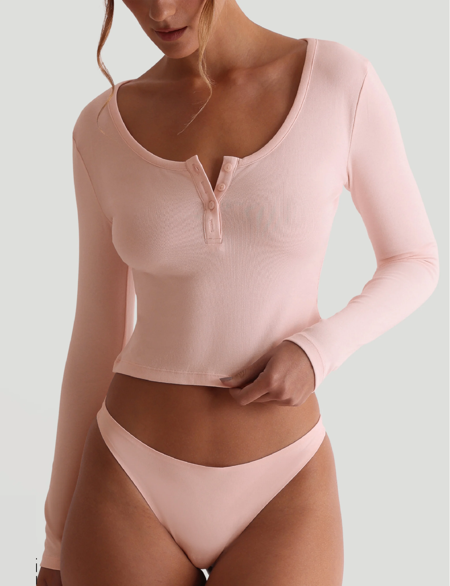 Blusa Henley Collant- Manga Longa