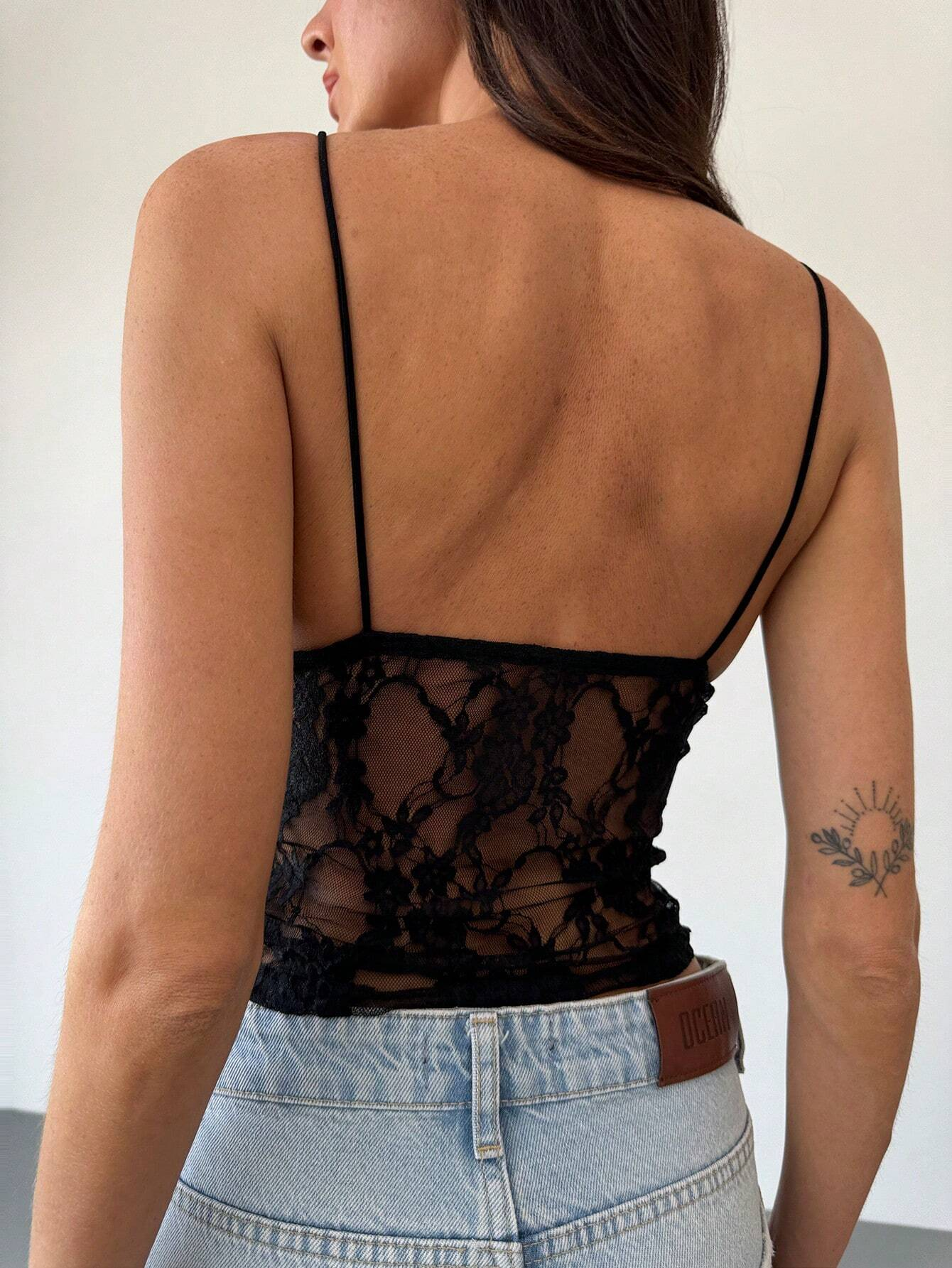 Cropped Transparente - Preto
