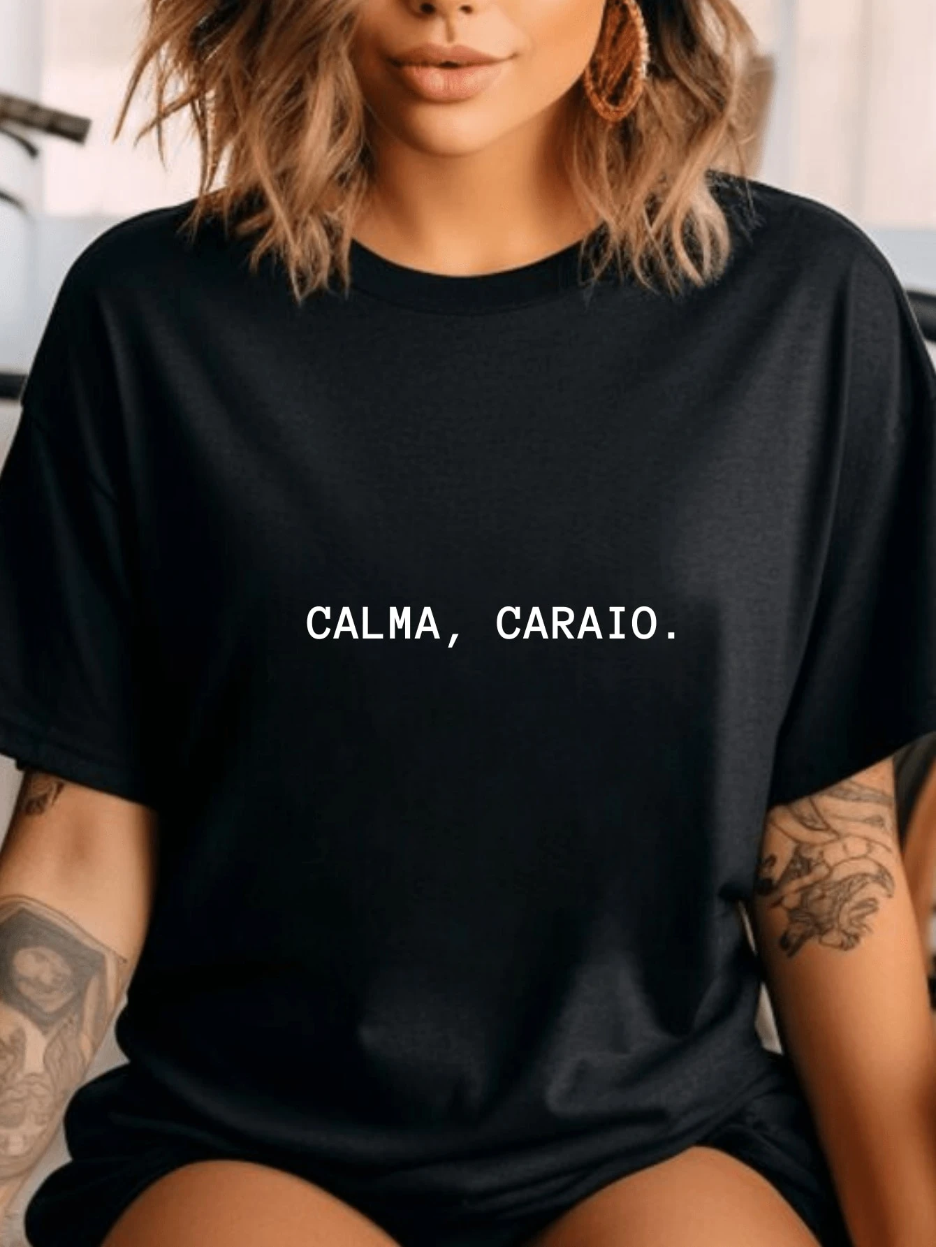 Camiseta Oversized - Calma Car#@!