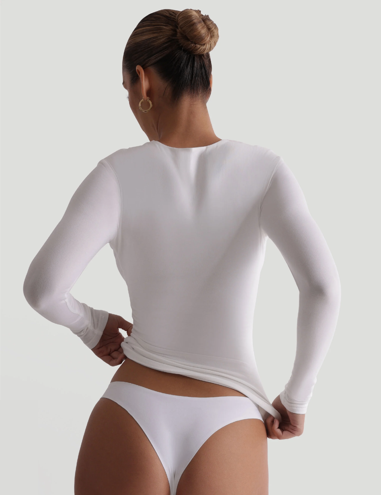 Camisa T-shirt Manga Longa - Branca